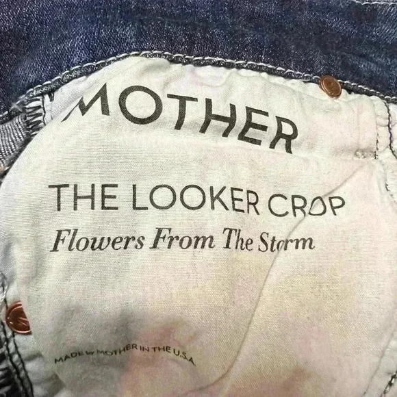 MOTHER The Looker Skinny Jeans in Flowers From The Storm Wash Size: 26 - Picture 8 of 9
